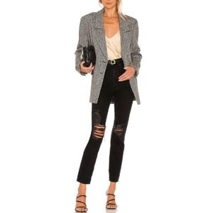 SLVRLAKE | Beatnik High Rise Slim Jean in Shadow Ridge Destructed Size 29